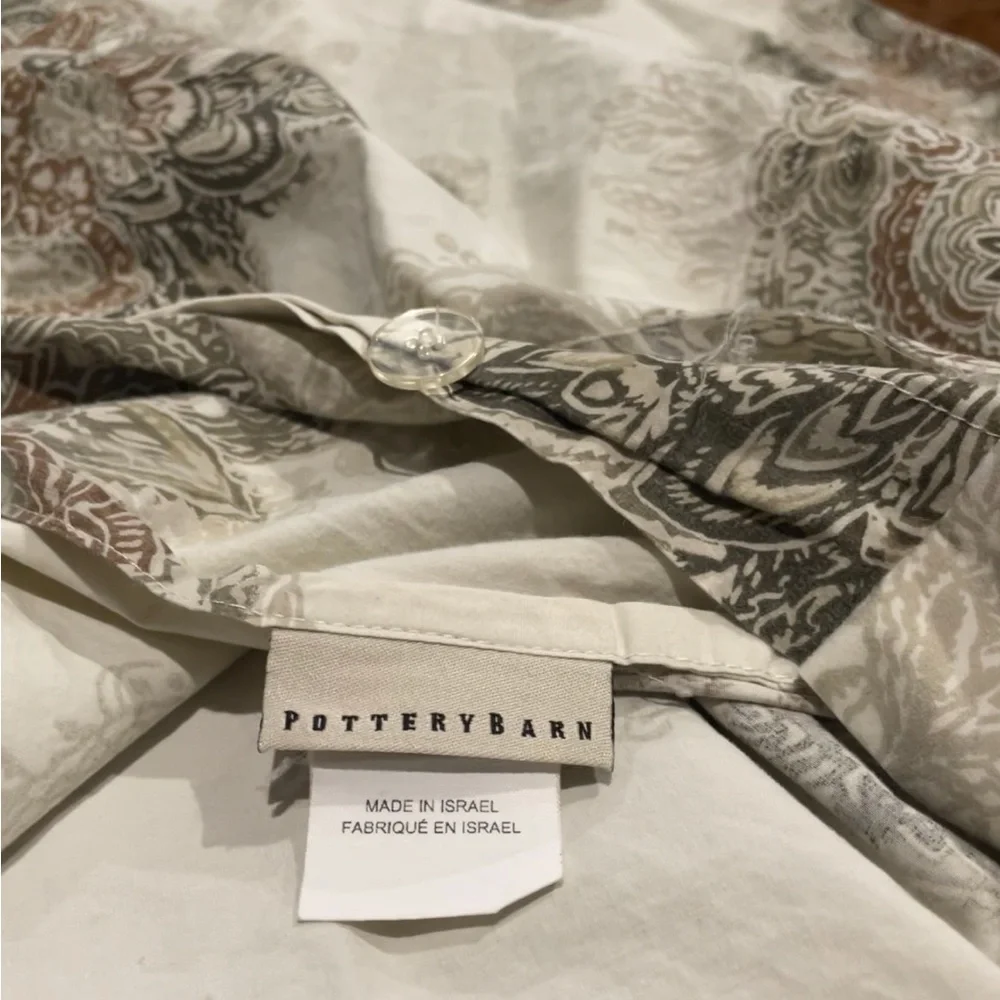 Pottery Barn Serrano Medallion Paisley Full/Queen Duvet Cover 100% Cotton